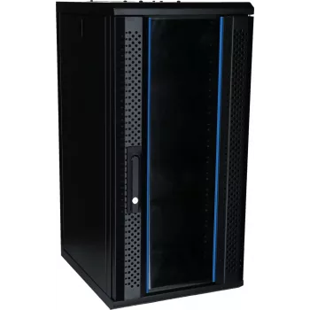 DSIT DS10-3415 15U 10 inch nástěnný serverový rozvaděč se skleněnými dvířky, 370x450x752 mm, černý