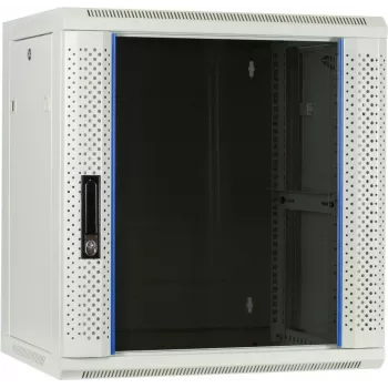 DSIT DS6412W 12U nástěnný serverový rozvaděč se skleněnými dvířky, 600x450x634 mm, bílý