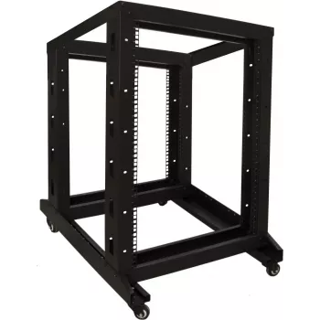 DSIT 18U 19 inch volně stojící racková skříň na kolečkách, 600x800x1000 mm, nesmontovaná, černá
