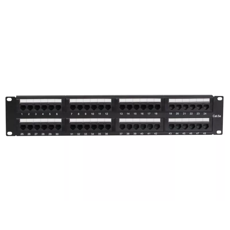DS-IT CAT 5e UTP síťový patch panel, 19 inch, 48 portů (DS-Patch5-48UTP)