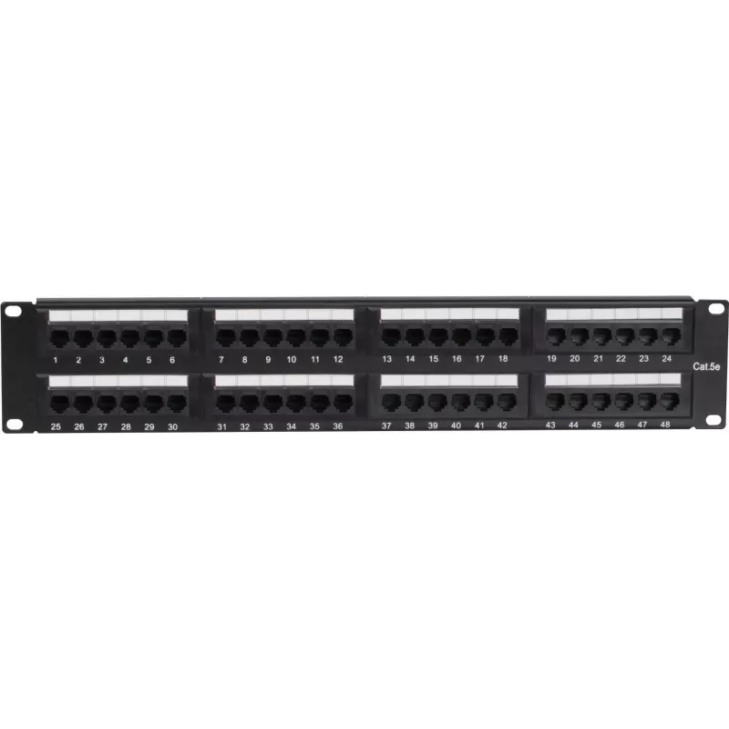 DS-IT CAT 5e UTP síťový patch panel, 19 inch, 48 portů (DS-Patch5-48UTP)