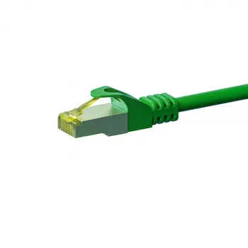 DSIT Cat.7 S/FTP síťový patch kabel, RJ45, 10m, zelený