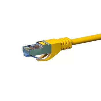 DSIT CAT 6a S/FTP LSOH síťový patch kabel, 0,25 m, žlutý