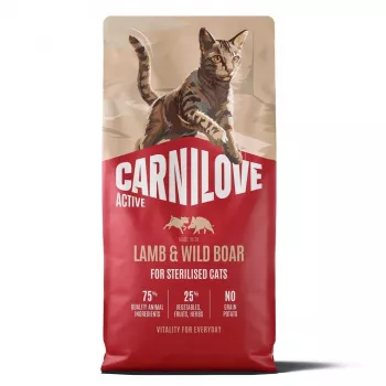 Carnilove Active Cat jehněčí & divočák pro kastrované kočky 6kg