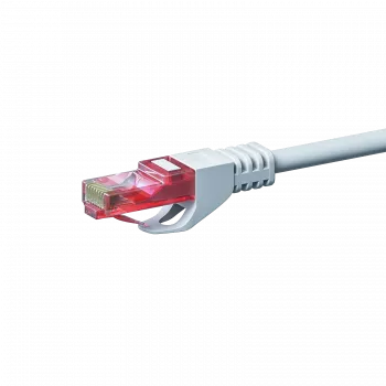 DSIT CAT6 U/UTP síťový patch kabel, 0,5 m, bílý, 100% měď (DC-62-005)
