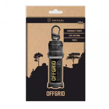 Tactical OffGrid LED svítilna s powerbankou, 2000 lumenů, 5000 mAh, USB-C, IPX6, zoom