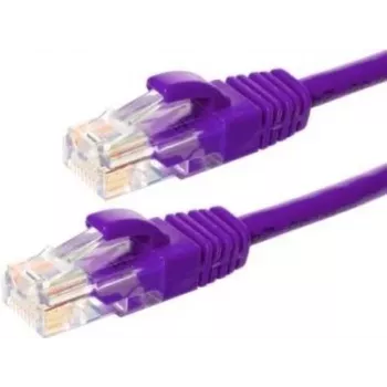 DSIT CAT6 U/UTP síťový patch kabel, 1 m, fialový, 100% měď (DC-68-010)