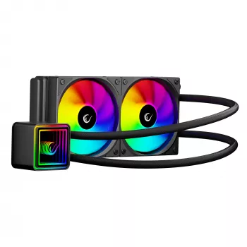 Rampage INFINITE V240 ARGB 240mm kapalinový chladič CPU s teplotním displejem, černý