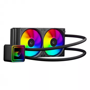 Rampage INFINITE V240 ARGB 240mm kapalinový chladič CPU s teplotním displejem, černý