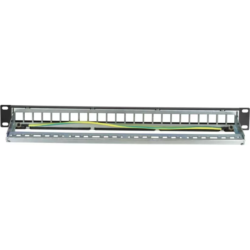 DSIT DS-Patch-24STP 24portový keystone patch panel S/UTP 1U černý