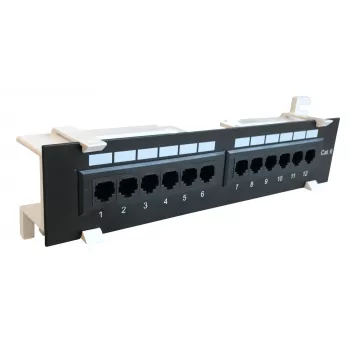 DS-IT CAT 6 nástěnný patch panel, 12 portů UTP (DS-Patch6-12UTP-WM)