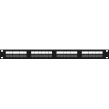 DSIT DS-Patch6a-24UTP 24portový CAT6a UTP patch panel, 19 inch 1U, 10GbE, PoE+