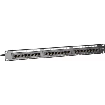 DSIT DS-Patch6a-24UTP 24portový CAT6a UTP patch panel, 19 inch 1U, 10GbE, PoE+