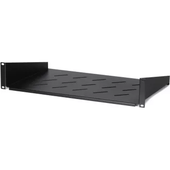 DSIT DS-FH2U300 2U Fixed Rack Shelf for 450mm Deep Wall Cabinets, 300mm Depth, Black
