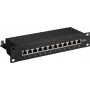 DSIT DS-10Patch6a-12STP 10 inch 12portový STP CAT 6a patch panel