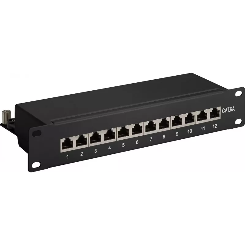 DSIT DS-10Patch6a-12STP 10 inch 12portový STP CAT 6a patch panel