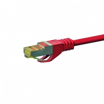 DSIT Cat.7 S/FTP PiMF RJ45 síťový patch kabel, červený, 1 m