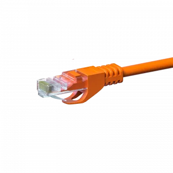 DSIT CAT 5e U/UTP síťový patch kabel, 3 m, oranžový, CCA, RJ45, Gigabit Ethernet