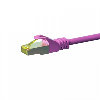 DSIT Cat.7 S/FTP PiMF RJ45 síťový kabel, růžový, 7,5 m