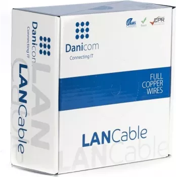 DSIT DANICOM CAT6 FTP 100m instalační kabel s plným jádrem - LSZH (Dca) - DC-FTP6-100S-DCA