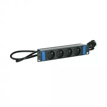 DSIT DS10-4PDU-PE 10 inch napájecí lišta 4zásuvková s ochranným kolíkem, 1,5 m kabel, bílá