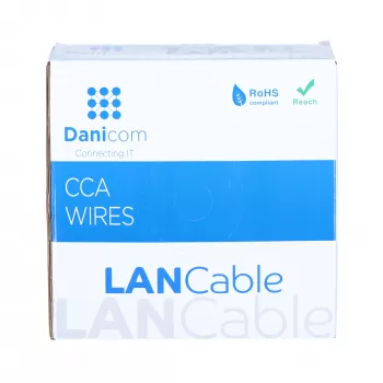 DSIT CAT6 U/UTP 50m flexibilní šedý CCA síťový kabel na cívce