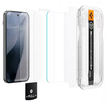 Tvrzené sklo displeje Spigen Glas.tR EZ Fit Pro AC 2-Pack pro Google Pixel 11 / Pixel 11 Pro - transparentní