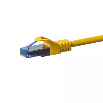 DSIT CAT6a U/UTP 100% měděný ethernetový patch kabel, RJ45, 1m, žlutý