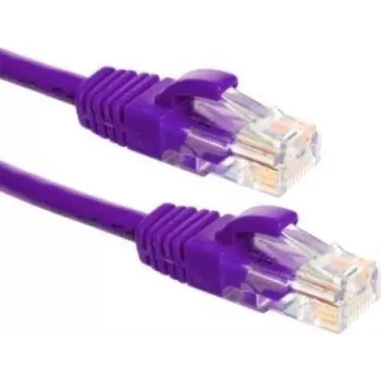 DSIT CAT6a ethernetový patch kabel 100% měď - U/UTP - 15 metrů - fialový (DC-U6A8-150)