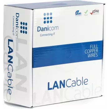 DSIT DANICOM CAT6A U/UTP 100m flexibilní PVC (Fca) síťový kabel