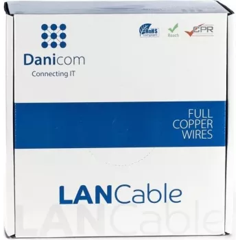 DSIT DANICOM CAT5e UTP pevné jádro síťový kabel 100m LSZH Dca na cívce
