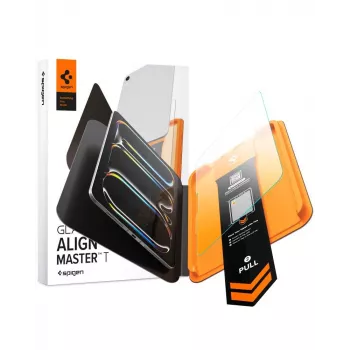 Spigen AlignMaster Glas.tR ochranná fólie displeje z tvrzeného skla pro iPad Pro 11 (2024-2025), transparentní