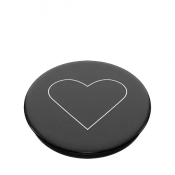 PopSockets PopGrip Standard - White Heart on Black