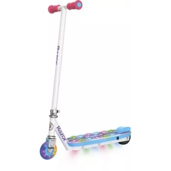 Razor Electric Party Pop Electric Scooter - Multi-Color LED Deck & Front Wheel, 12 km/h, 80W, for Ages 8+