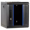 DSIT DS10-3304 10 inch 4U nástěnný serverový rozvaděč se skleněnými dvířky, 312x310x264 mm, černý