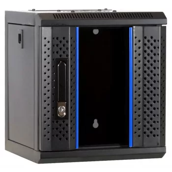 DSIT DS10-3304 10 inch 4U nástěnný serverový rozvaděč se skleněnými dvířky, 312x310x264 mm, černý