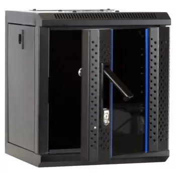 DSIT DS10-3304 10 inch 4U nástěnný serverový rozvaděč se skleněnými dvířky, 312x310x264 mm, černý