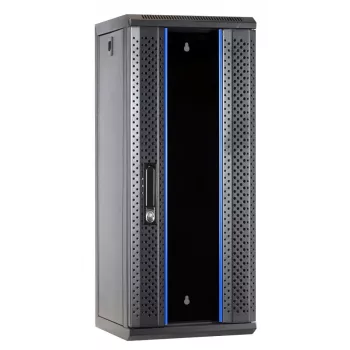 DSIT DS10-3315 15U 10 inch nástěnný serverový rozvaděč se skleněnými dvířky, 312x310x752 mm, černý