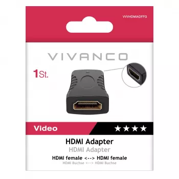 Vivanco VVVHDMIADFFG HDMI spojovací adaptér samice na samici 4K 60Hz 18Gbps černý