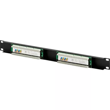 DSIT DS-Patch5-16UTP 19 inch 1U CAT5e UTP 16-portový patch panel, černý