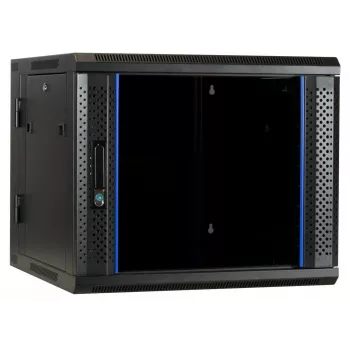 DSIT DS6609-DOUBLE oboustranná nástěnná serverová skříň se skleněnými dvířky, šířka 600 mm
