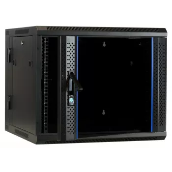 DSIT DS6609-DOUBLE oboustranná nástěnná serverová skříň se skleněnými dvířky, šířka 600 mm
