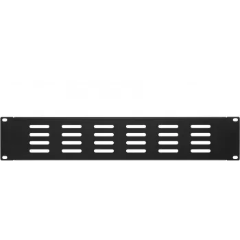 DSIT 19 inch perforovaný slepý panel 2U černý (DS-Blind2-perf)
