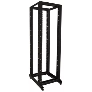 DSIT 42U 19 inch volně stojící racková skříň na kolečkách, 600x800x2000 mm, černá, nesmontovaná