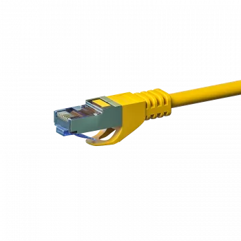 DSIT CAT 6a S/FTP LSOH síťový patch kabel, 15 m, žlutý