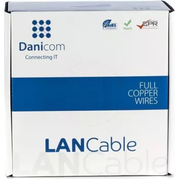 DSIT DANICOM CAT6A S/FTP 100m LSZH Fca instalační síťový kabel