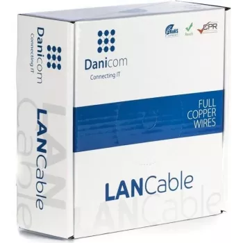 DSIT DANICOM CAT6A S/FTP 50m LSZH Fca instalační síťový kabel