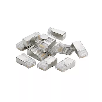 DSIT FTP RJ45 CAT6 síťový konektor pro kabely s plnými vodiči - 10 ks