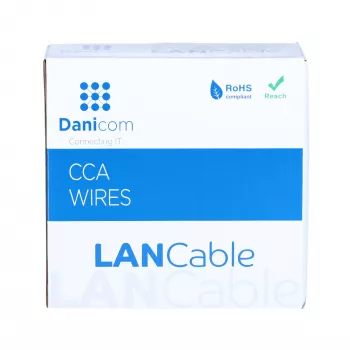DSIT CAT5e F/UTP 50m ohebný šedý CCA síťový kabel na cívce (DC-FTP5CCA50-GRY)