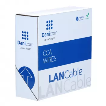 DSIT CAT5e SF/UTP síťový kabel AWG 26/7 ohebný 100 metrů šedý CCA